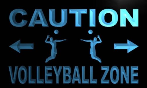 Caution Volleyball Zone Neon Light Sign